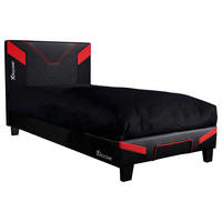 POSTEĽ, 90/190 cm, {item.attr('143-3472'),[] - čierna/červená, Modern, kov/kompozitné drevo (90/190cm) - X Rocker