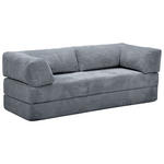 SCHLAFSOFA Cord Dunkelgrau  - Dunkelgrau, KONVENTIONELL, Textil/Metall (200/77/80cm) - Carryhome