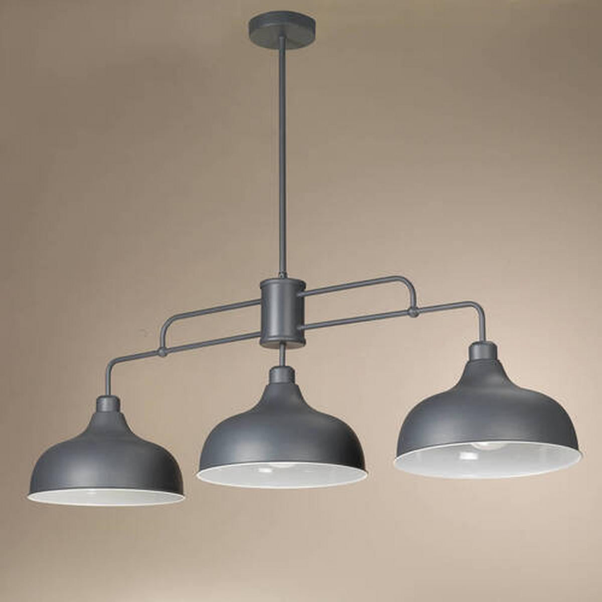 ZÁVĚSNÉ SVÍTIDLO, 106/83/45 cm  - šedá, Konvenční, kov (106/83/45cm)
