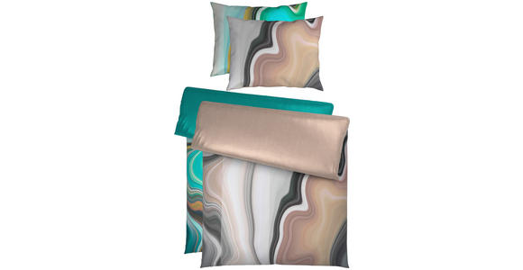 BETTWÄSCHE CUBY Satin 140/200 cm  - Taupe, KONVENTIONELL, Textil (140/200cm) - Novel