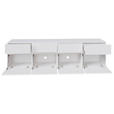 LOWBOARD  200/52,8/40 cm 4 Schublade(n) stehend, in verschiedenen Holzdekoren erhältlich  - Silberfarben/Weiß, Design, Holzwerkstoff (200/52,8/40cm) - Xora