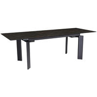 ESSTISCH 180/95/77 cm  Keramik ausziehbar rechteckig Schwarz  - Schwarz, Design, Keramik/Metall (180/95/77cm) - MID.YOU