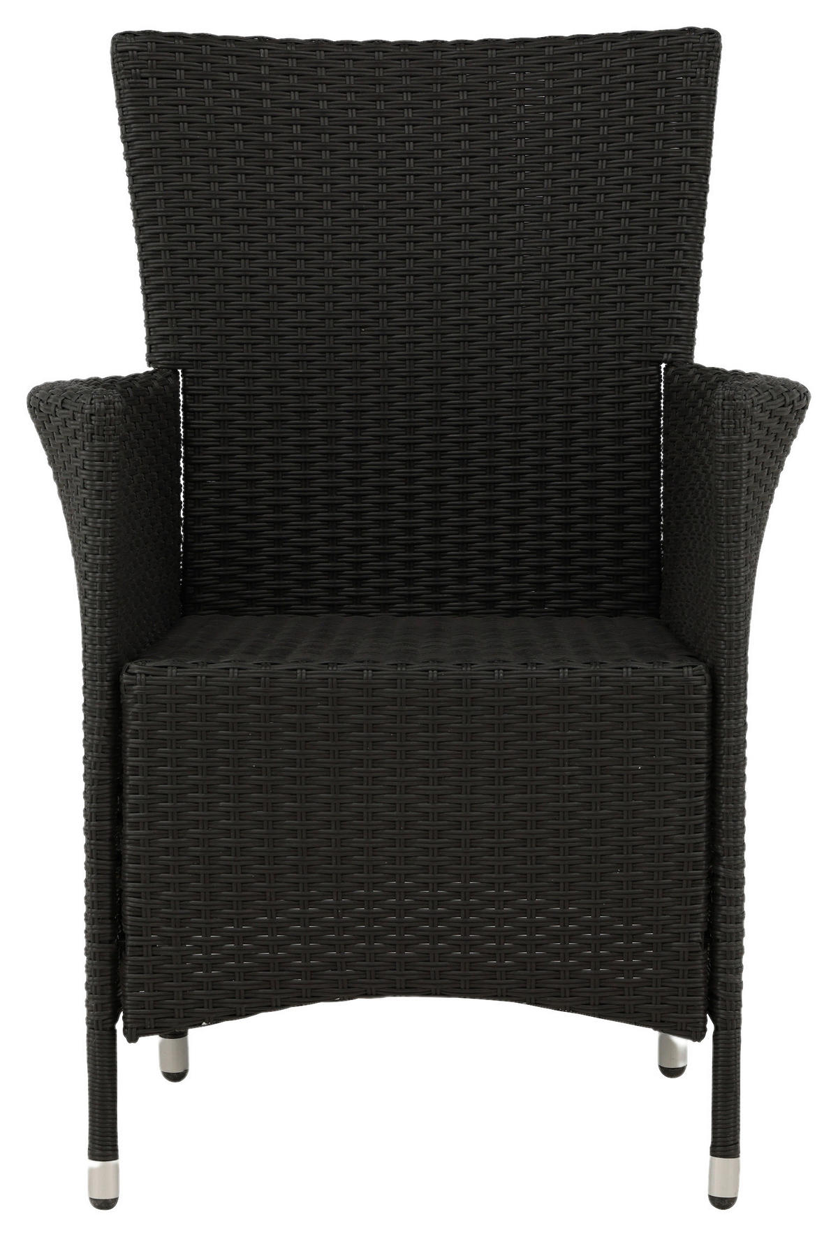 STAPELSESSEL Stahl Schwarz, Silberfarben  - Silberfarben/Schwarz, KONVENTIONELL, Kunststoff/Metall (60/88/60cm) - Gardenson