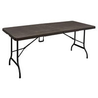 GARTENKLAPPTISCH Metall, Kunststoff Braun  - Braun, Basics, Kunststoff/Metall (180/75/72cm) - Gardenson