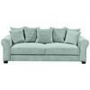 SCHLAFSOFA Cord Salbeigrün  - Salbeigrün/Schwarz, KONVENTIONELL, Kunststoff/Textil (247/95/125cm) - Hom`in
