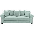SCHLAFSOFA mit Stoffauswahl, Liegefunktion, Rücken echt Cord Salbeigrün - Salbeigrün/Schwarz, KONVENTIONELL, Kunststoff/Textil (247/95/125cm) - Hom`in
