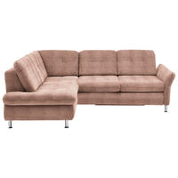 ECKSOFA in Webstoff Orange  - Chromfarben/Orange, Konventionell, Textil/Metall (210/242cm) - Beldomo Style