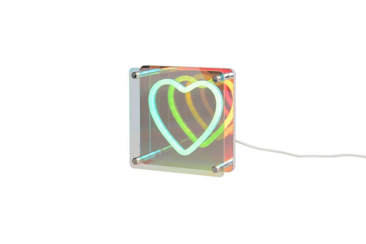 LED-TISCHLEUCHTE Querido  - Transparent/Weiß, LIFESTYLE, Kunststoff (14,5/14,5/5cm)