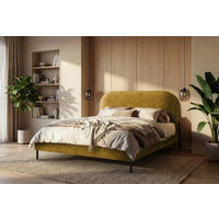 POLSTERBETT 140/200 cm  Currygelb  - Currygelb/Schwarz, Modern, Holz/Holzwerkstoff (140/200cm) - MID.YOU