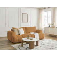 SCHLAFSOFA FUJI Bouclé Gelb  inkl.  - Gelb/Schwarz, MODERN, Kunststoff/Textil (251/113/88cm)