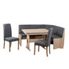 ECKBANKGRUPPE in Holzwerkstoff, Textil Sonoma Eiche, Grau  - Grau/Sonoma Eiche, KONVENTIONELL, Holz/Holzwerkstoff (165/89/125cm) - MID.YOU