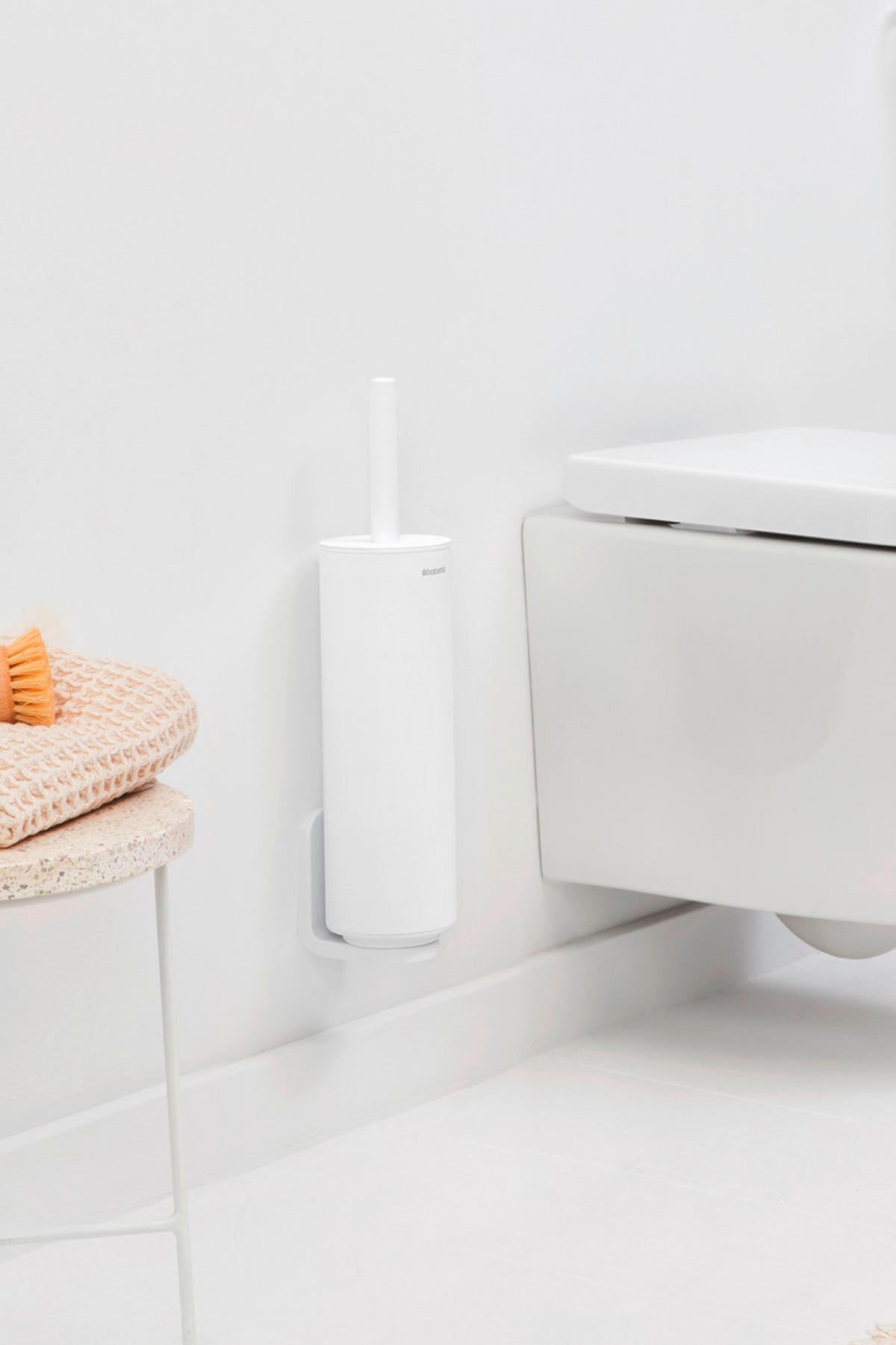 WC GARNITURA SA ČETKOM  bela  metal  - bela, Osnovno, metal/plastika (11/42/9.5cm) - Brabantia