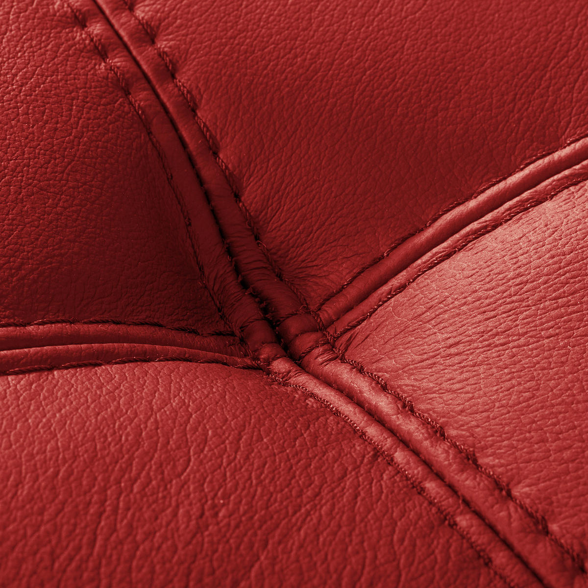 ECKSOFA  in Lederlook Echtleder Rot  - Rot/Schwarz, Design, Leder/Textil (247/173cm) - Livetastic