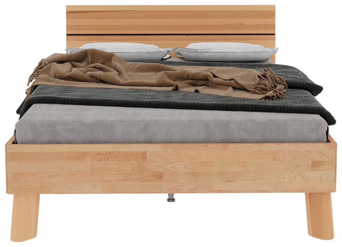 BETT 140/200 cm  in Naturfarben  - Naturfarben, MODERN, Holz (140/200cm) - MID.YOU