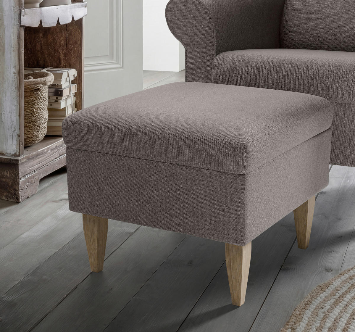 SESSELSET Struktur Braun  - Naturfarben/Braun, Konventionell, Holz/Textil (80/102/86cm) - Livetastic