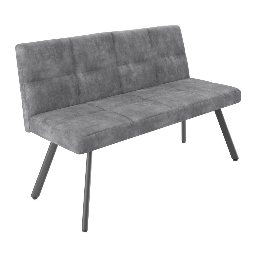 Sitzbank Grau Milos 140x85x60 Cm