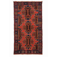 ORIENTTEPPICH 95/135 cm Belutsch Afghan -Best- Rot  - Rot, LIFESTYLE (95/135cm) - Best Price