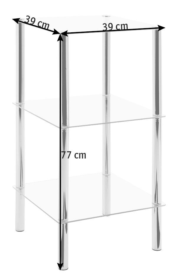 REGAL boje kroma metal, staklo - boje kroma, Design, staklo/metal (39/77/39cm) - Boxxx