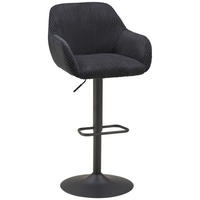 BARHOCKER in Metall, Textil Schwarz  - Schwarz, LIFESTYLE, Textil/Metall (44/95-117/55cm) - Livetastic