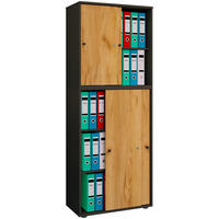 AKTENSCHRANK 70/183/37 cm  - Honigeiche/Anthrazit, Design, Holzwerkstoff (70/183/37cm) - MID.YOU
