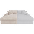 BIGSOFA Cord Beige  - Beige/Schwarz, MODERN, Kunststoff/Textil (117/93/190cm) - Carryhome
