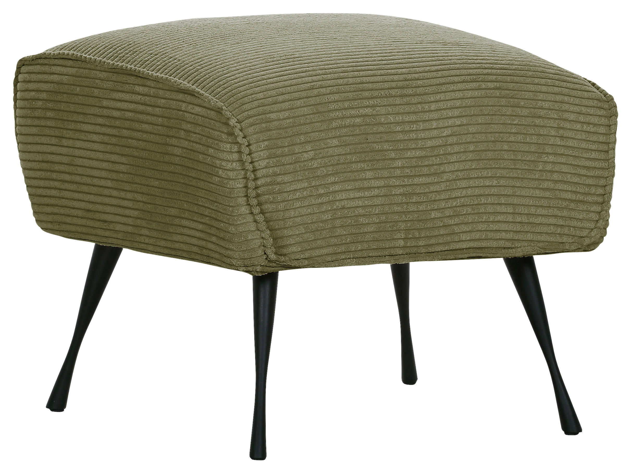 HOCKER Cord Grün  - Schwarz/Grün, Design, Textil/Metall (60/49/53cm) - Landscape