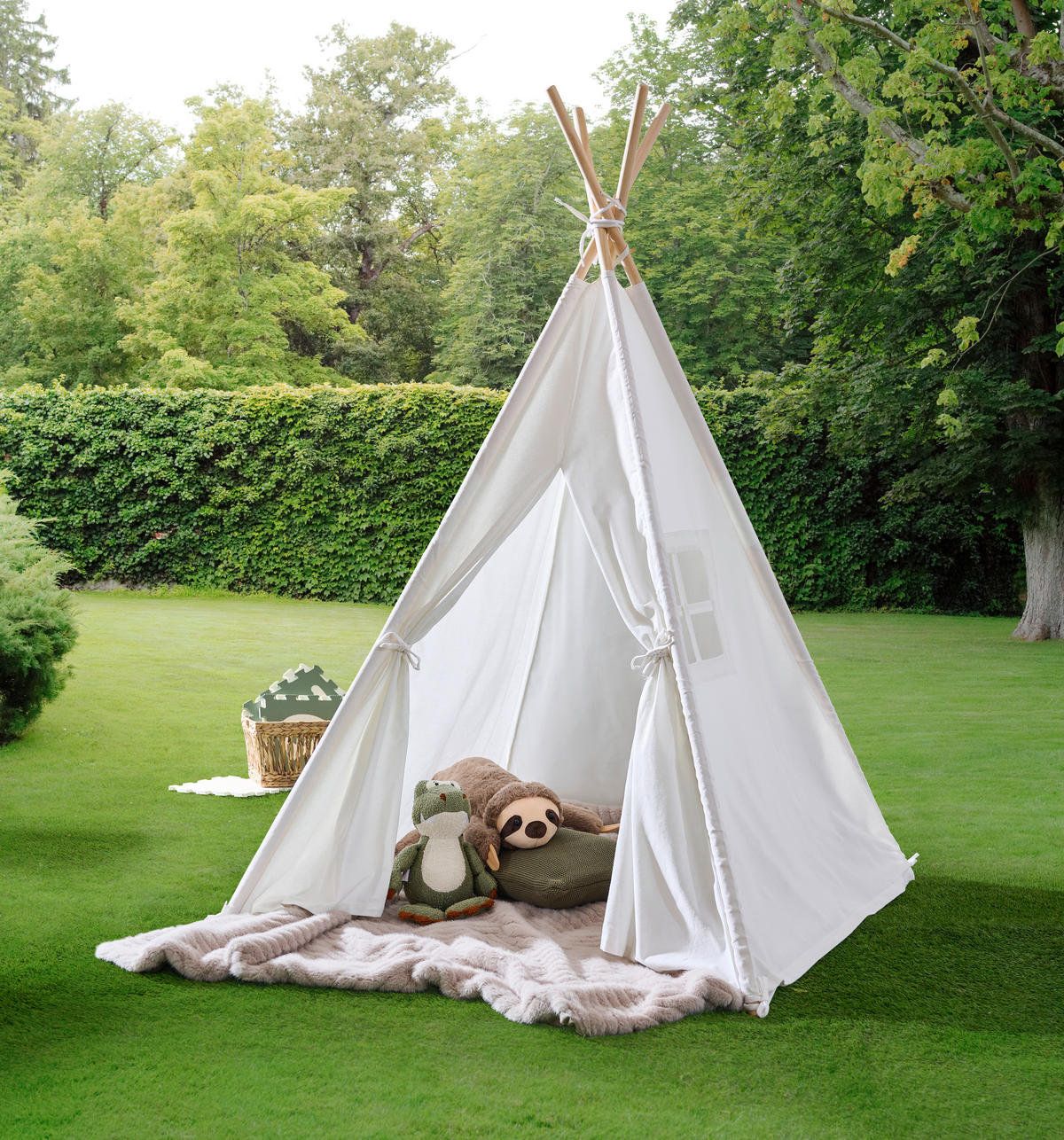 SPIELZELT - Creme, Basics, Holz/Textil (120/120/154cm) - My Baby Lou