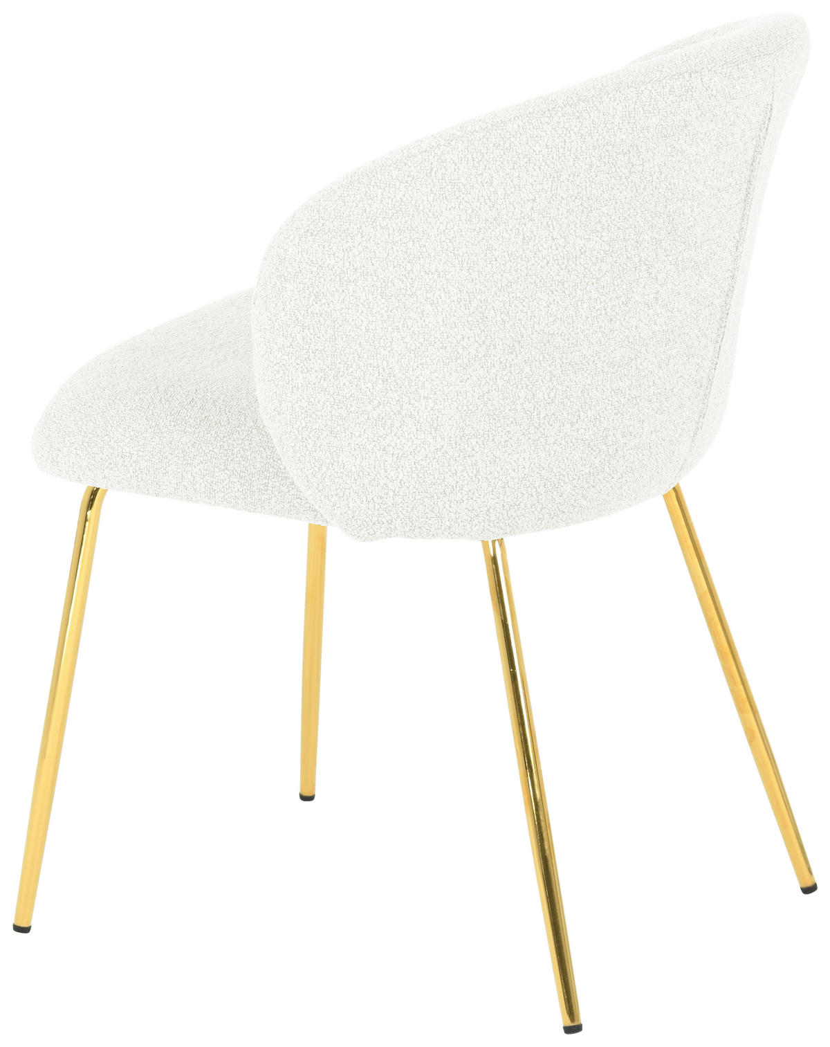 STUHL  in Eisen Bouclé Metall, Textil  - Beige/Goldfarben, Design, Textil/Metall (57/79/59cm) - Xora