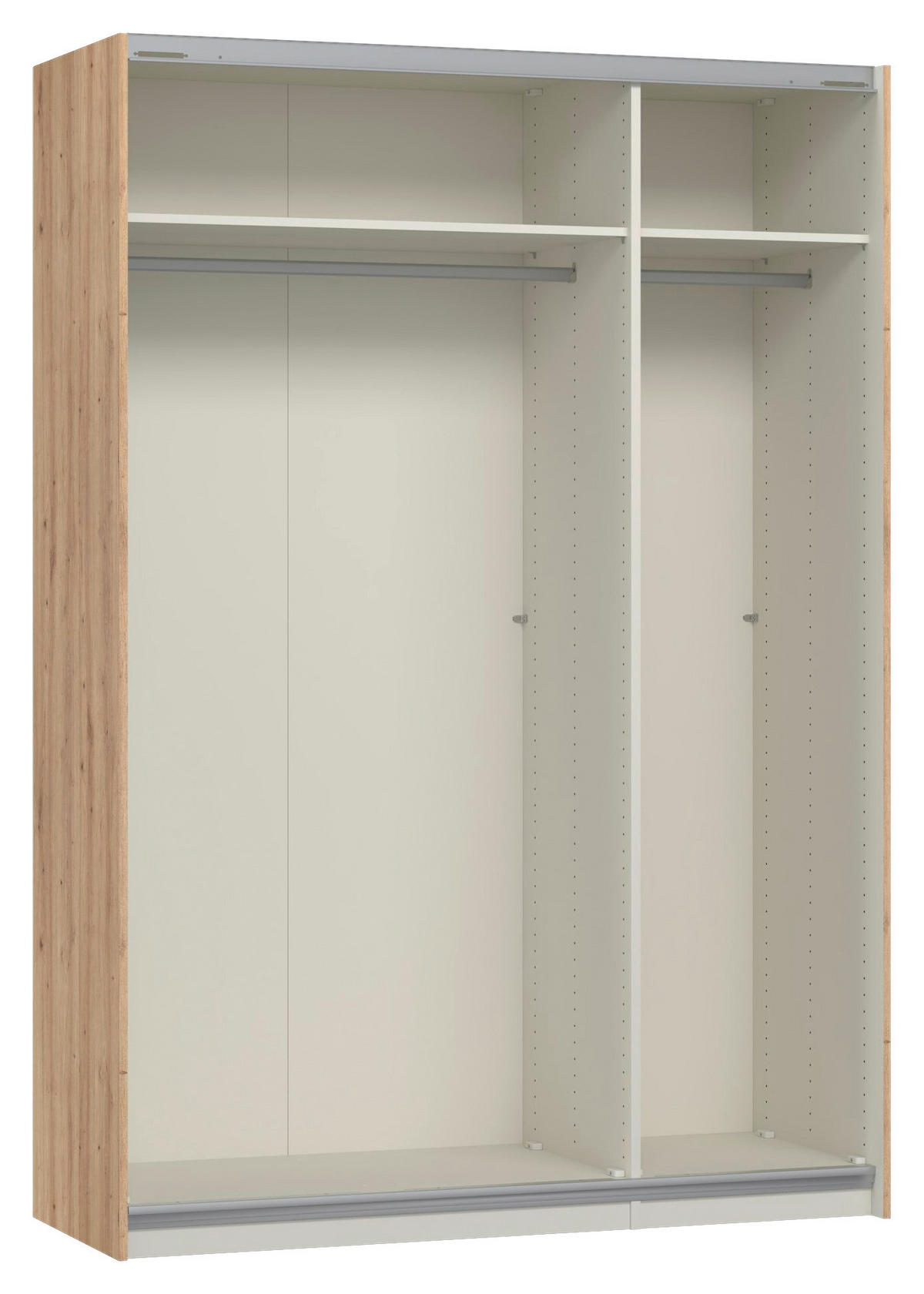 SCHWEBETÜRENSCHRANK 152/220/65 cm 2-türig Kaschmir, Eiche Artisan  - Hellbraun/Kaschmir, Design, Holzwerkstoff/Metall (152/220/65cm) - Jutzler