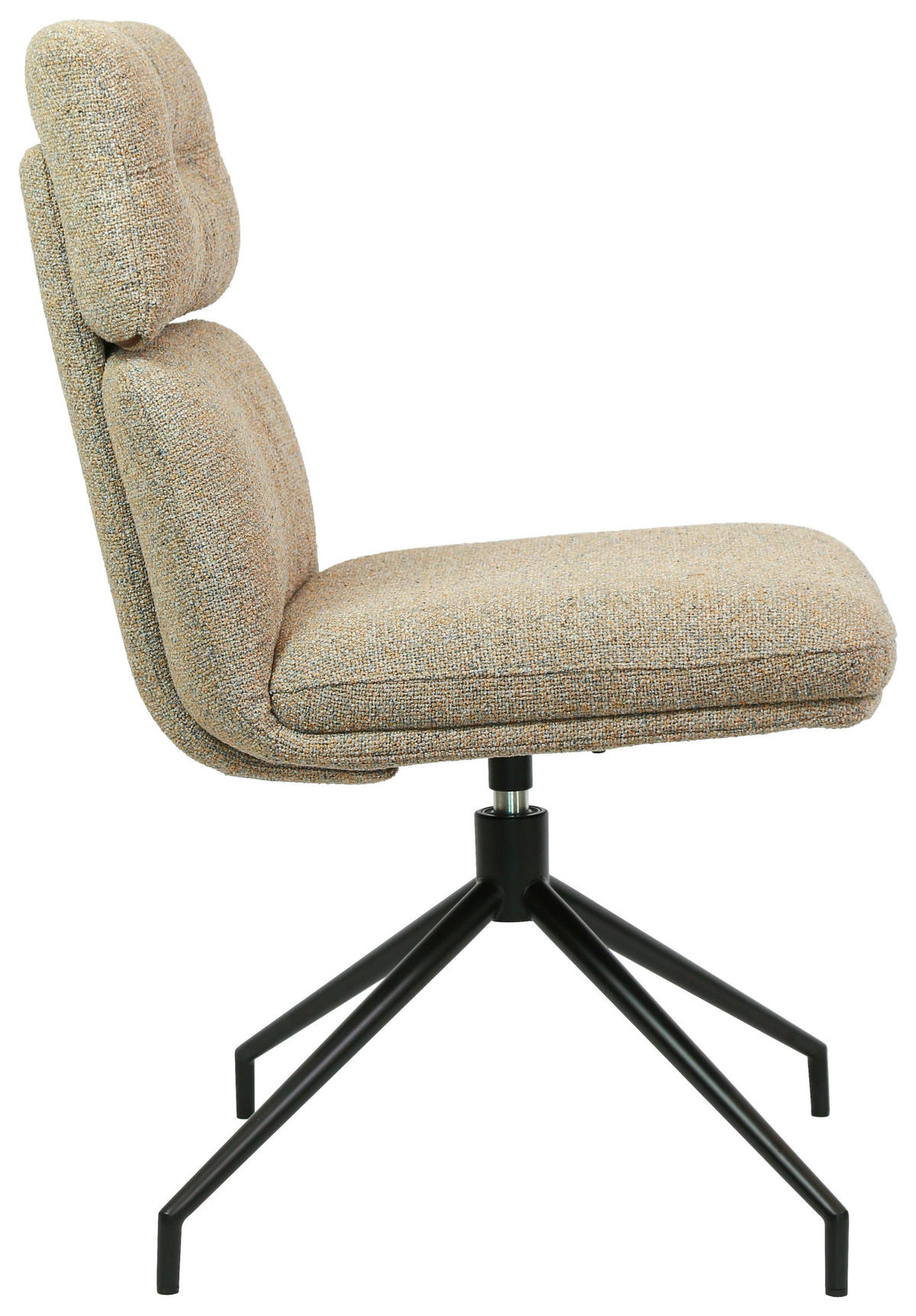 STUHL - Karamell/Schwarz, Design, Textil/Metall (50/92/64,5cm) - Dieter Knoll