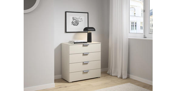 KOMMODE  in 80/81/42 cm  - Champagner/Dunkelgrau, Design, Holzwerkstoff/Metall (80/81/42cm) - Carryhome