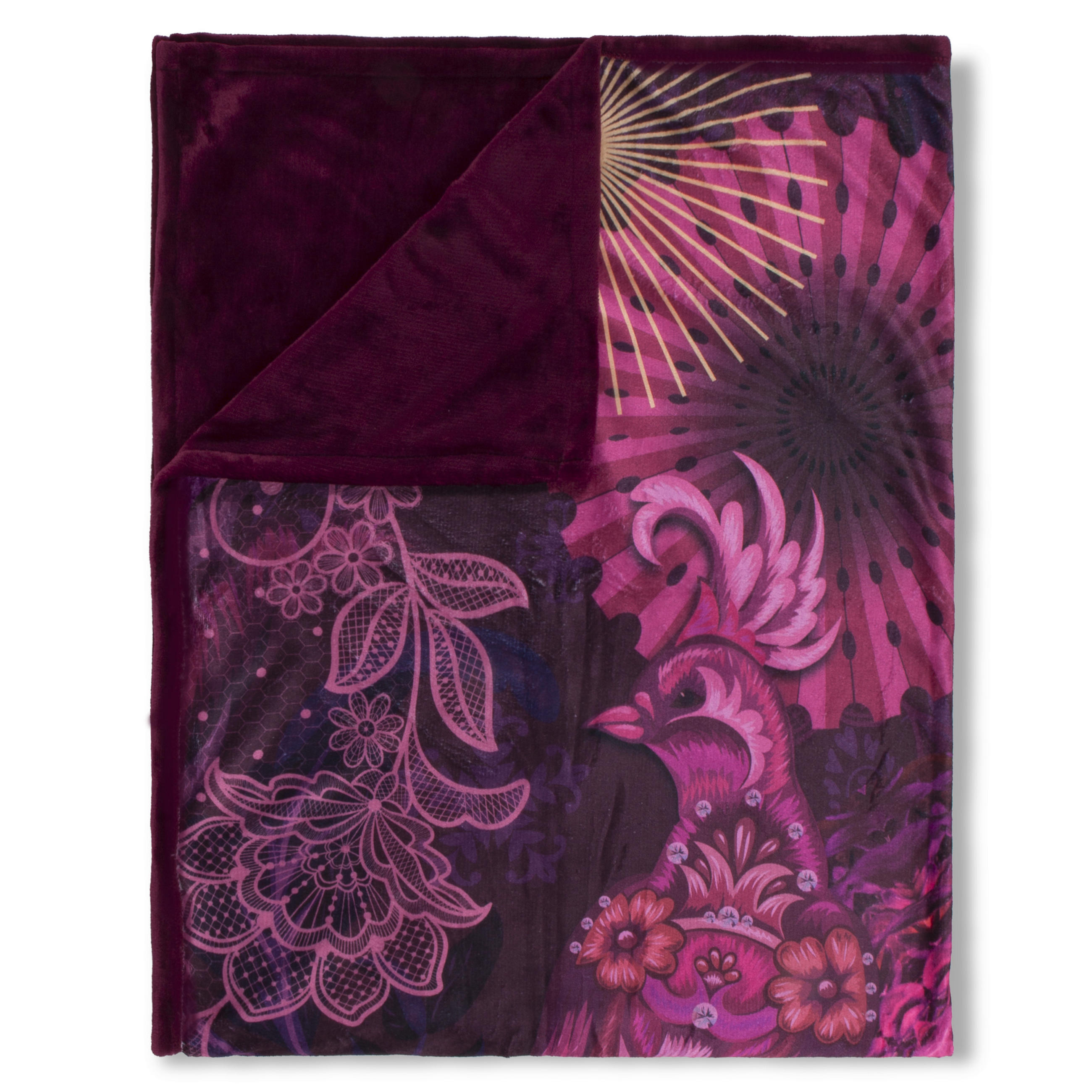 Plaid Miska Rot Bordeaux 130x160 cm