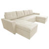 WOHNLANDSCHAFT in Cord Beige  - Beige/Schwarz, Design, Kunststoff/Textil (155/294/155cm) - MID.YOU