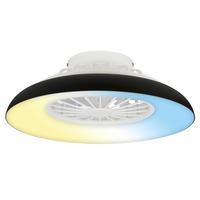 Deckenleuchte mit Ventilator 48,5/16 cm  - Schwarz/Weiß, Design, Kunststoff (48,5/16cm)