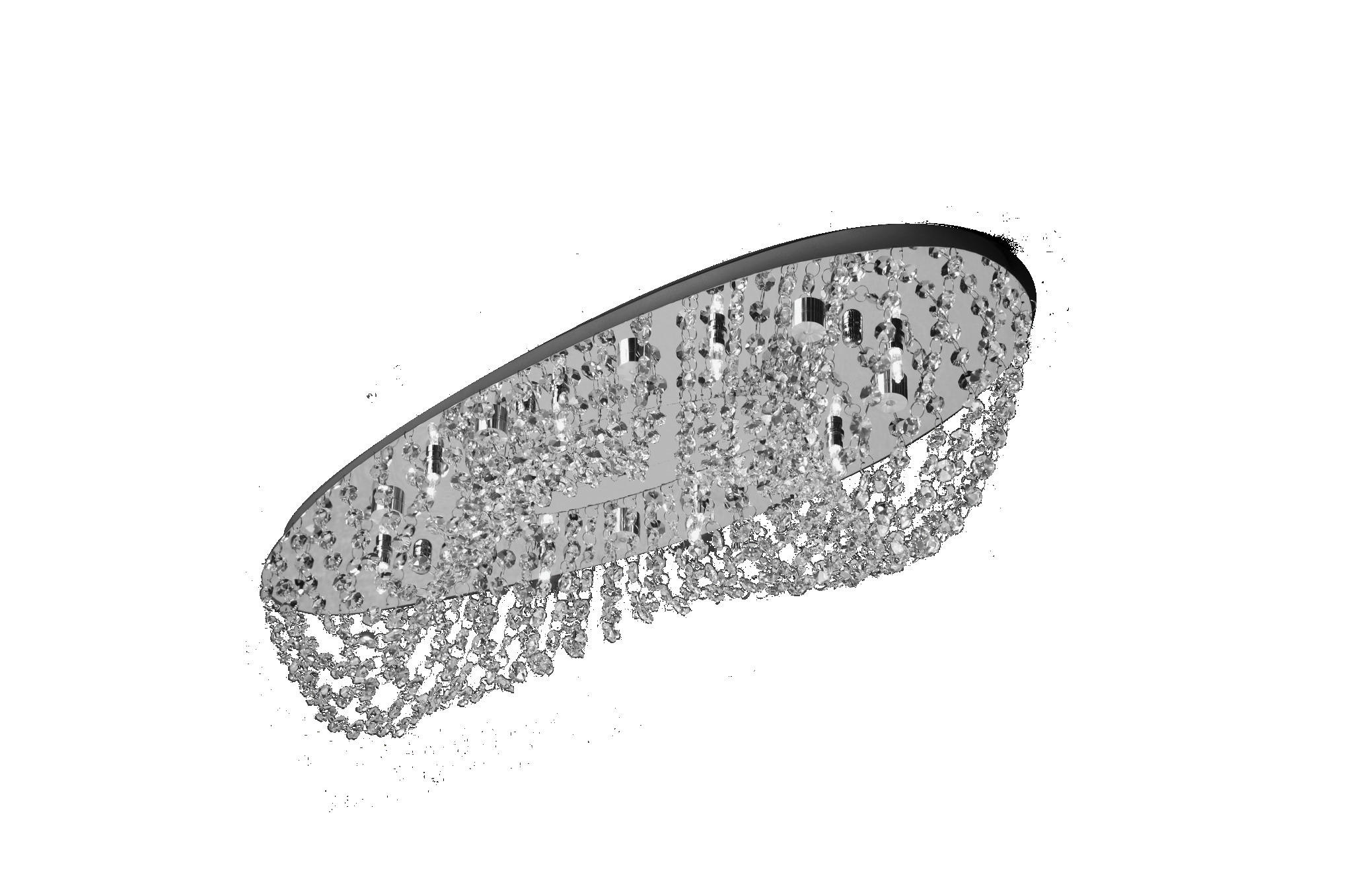 MENNYEZETI LÁMPA - krómszínű, Basics, fém (25/64/24cm)