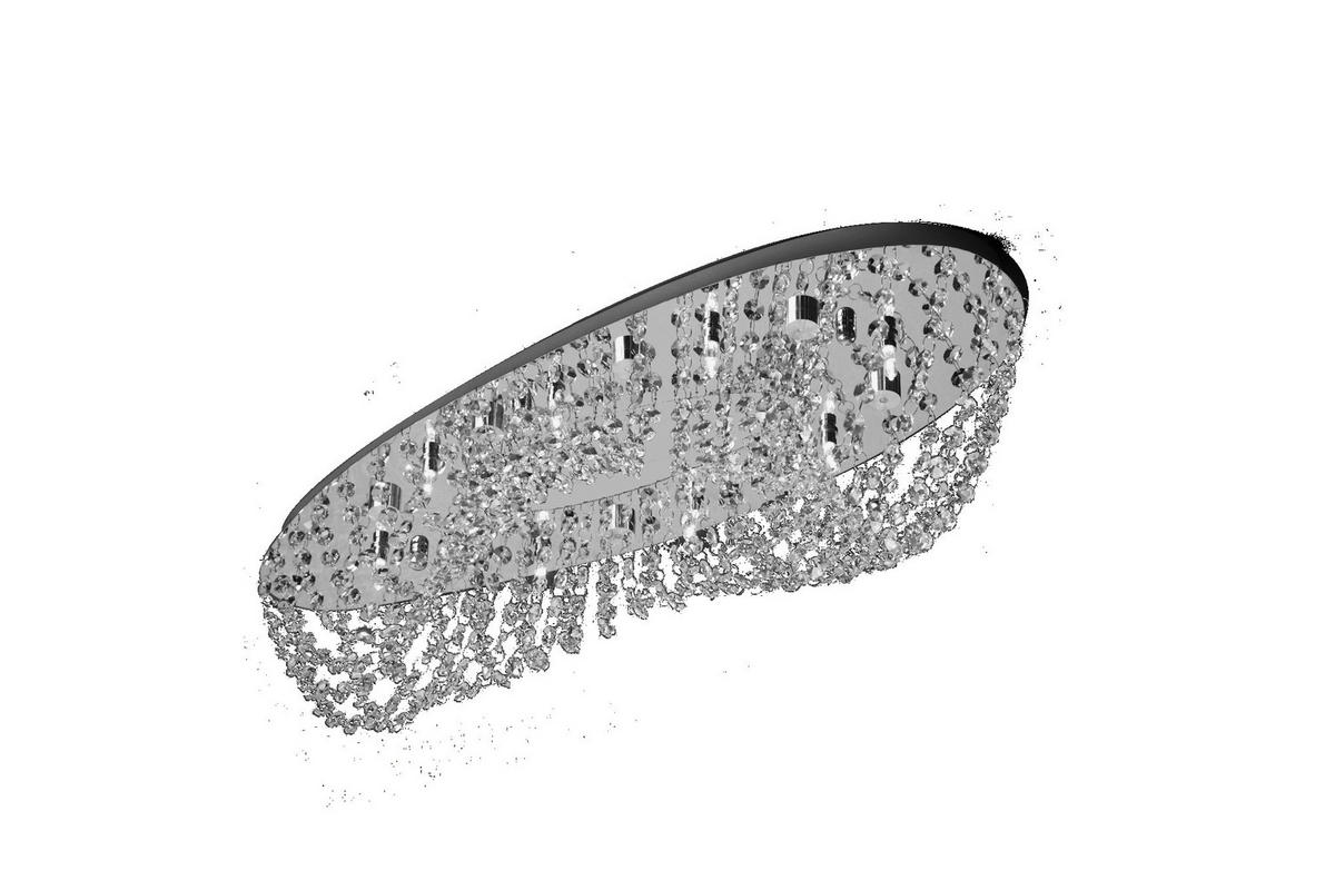 Plafonieră - culoare crom, Basics, metal (25/64/24cm)