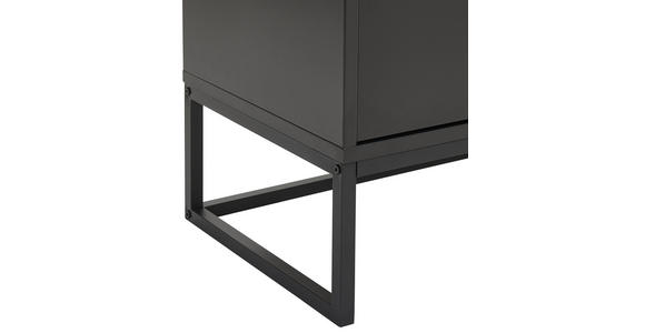 LOWBOARD in 180/58/40 cm - Schwarz/Grau, Design, Holzwerkstoff/Metall (180/58/40cm) - Novel