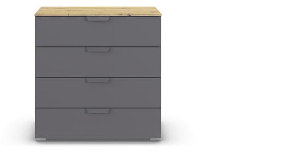 KOMMODE  in 80/81/42 cm  - Dunkelgrau/Eiche Artisan, Design, Holzwerkstoff/Metall (80/81/42cm) - Carryhome