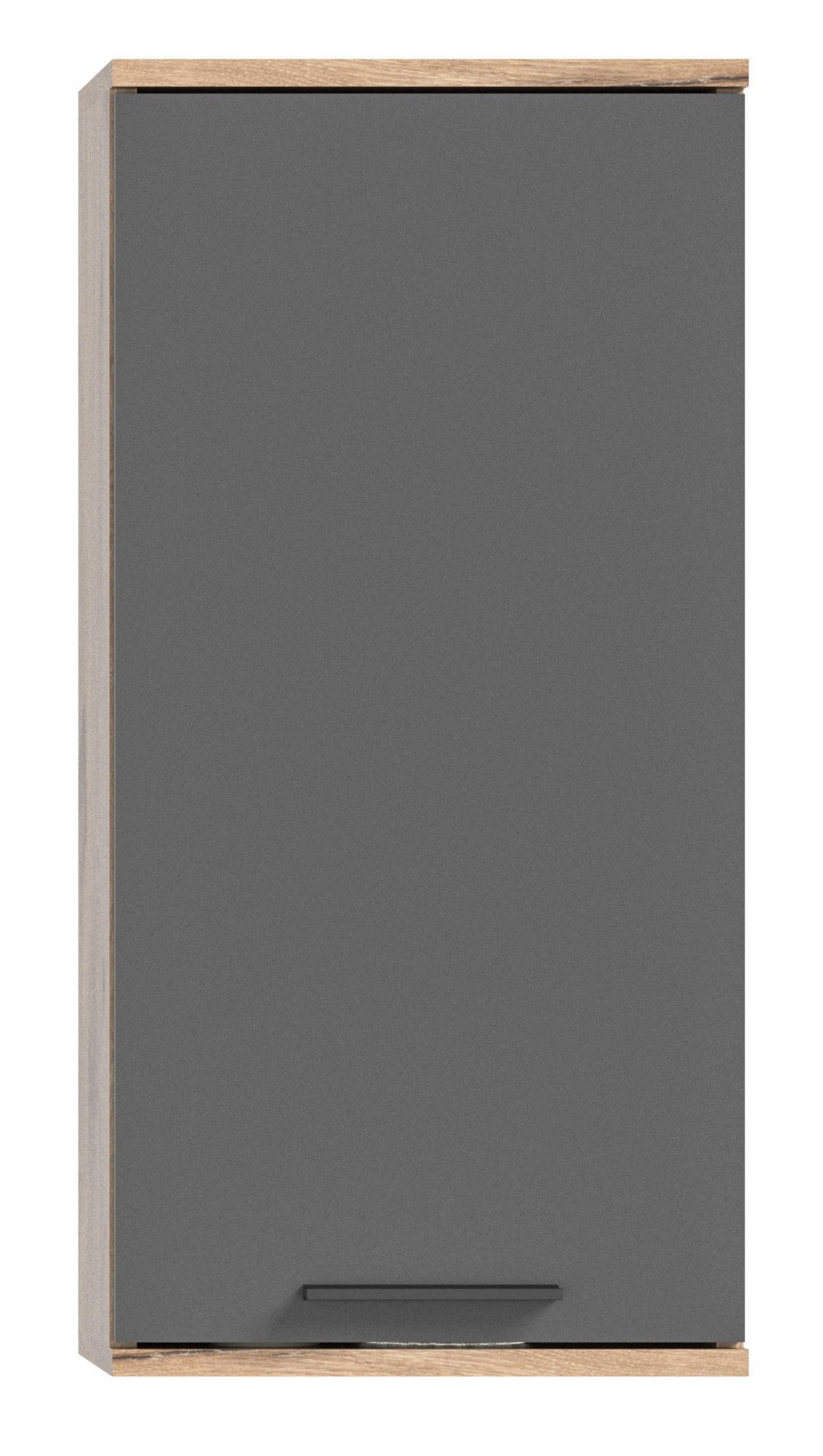 ZÁVESNÁ SKRINKA, sivá, farba duba, 37/77/24 cm - čierna/sivá, Modern, kompozitné drevo/plast (37/77/24cm) - MID.YOU