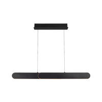 LED-HÄNGELEUCHTE Otis Linear 115/7,5/150 cm   - Schwarz, Design, Metall (115/7,5/150cm) - Dieter Knoll