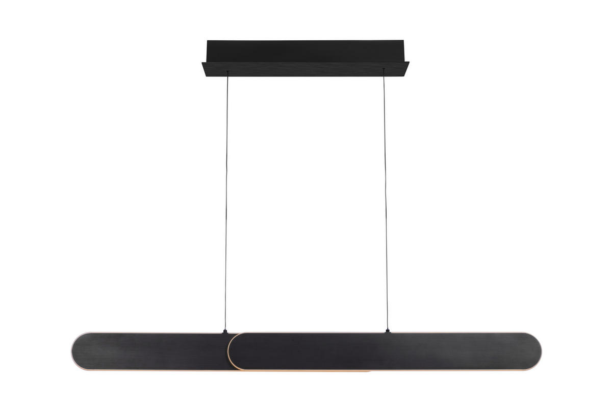 LED-HÄNGELEUCHTE Otis Linear 115/7,5/150 cm   - Schwarz, Design, Metall (115/7,5/150cm) - Dieter Knoll