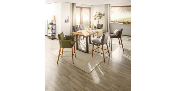 BARTISCH in Holz, Metall 180/100/95 cm - Eichefarben/Anthrazit, Design, Holz/Metall (180/100/95cm) - Novel