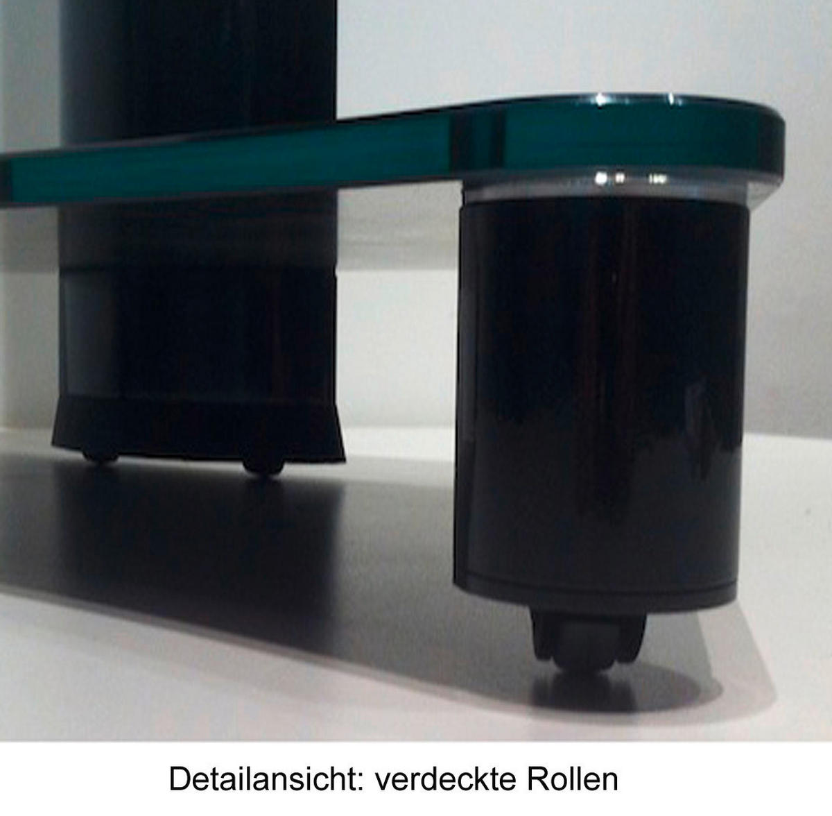 TV-Rack in Schwarz/Silberfarbe - Silberfarben/Schwarz, Konventionell, Glas/Metall (60/100/44cm) - MID.YOU