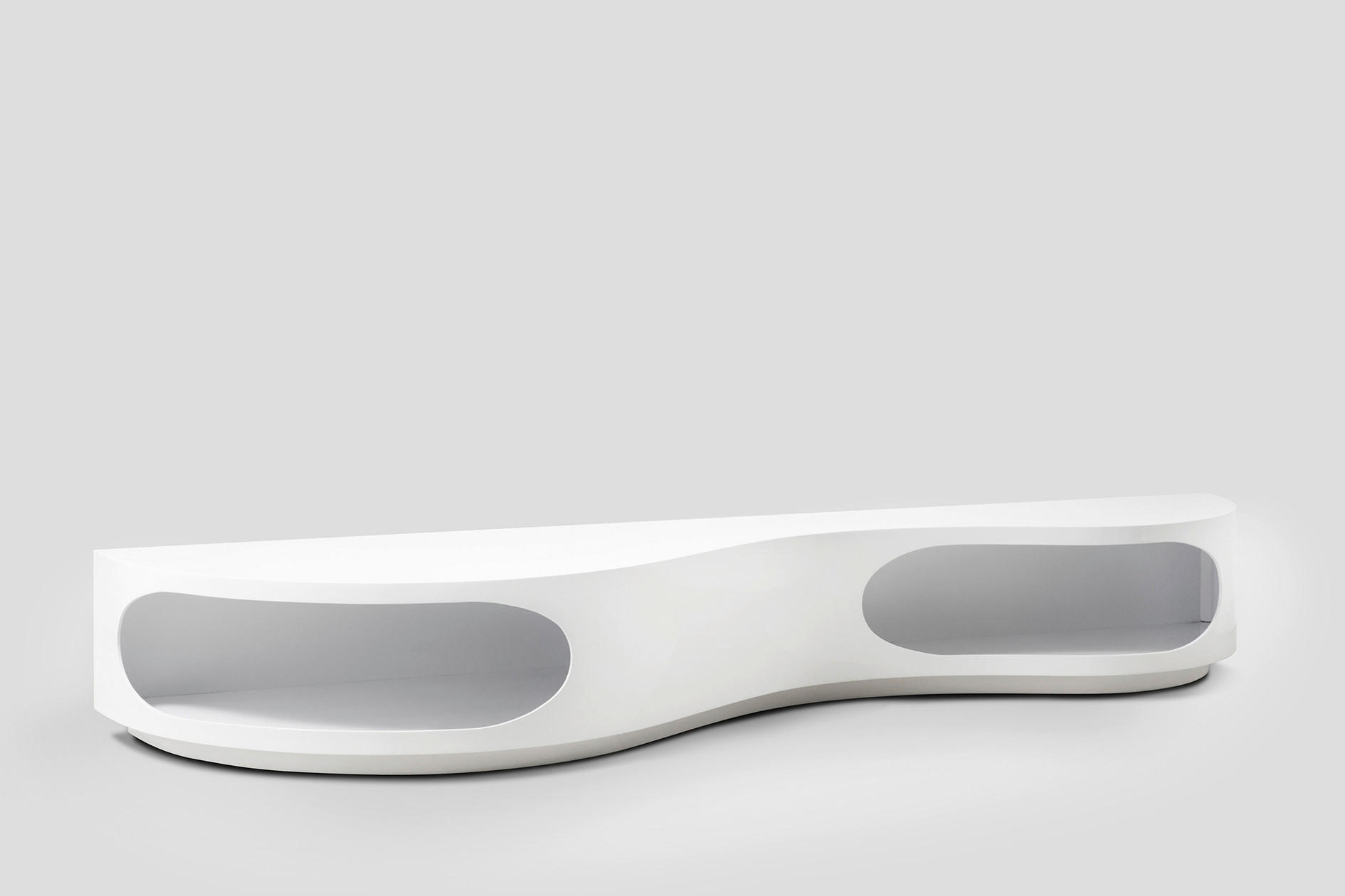 LOWBOARD  in 200/30/50 cm  - Weiß Hochglanz, Design, Holzwerkstoff (200/30/50cm) - Livetastic