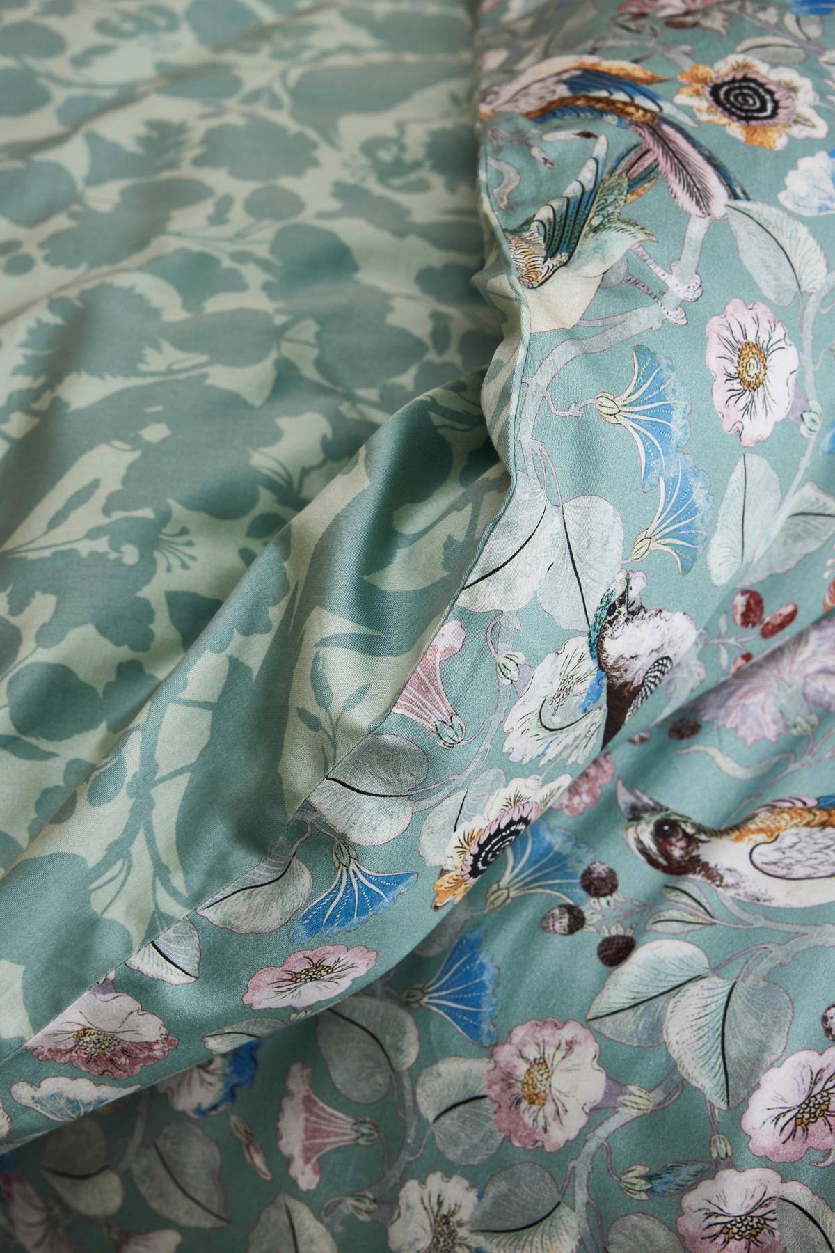 BETTWÄSCHE Aleste Satin 155/220 cm  - Grün, KONVENTIONELL, Textil (155/220cm) - Essenza