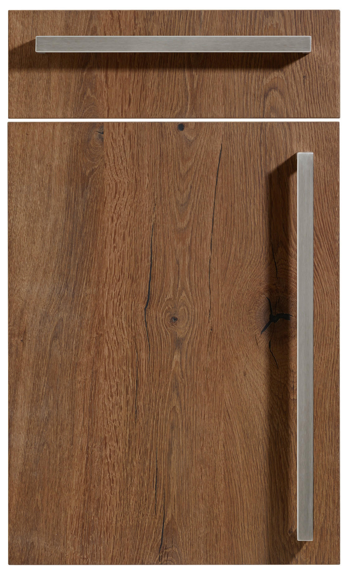 EINBAUKÜCHE   - Weiss/Eichefarben, Design, Holzwerkstoff - Dieter Knoll