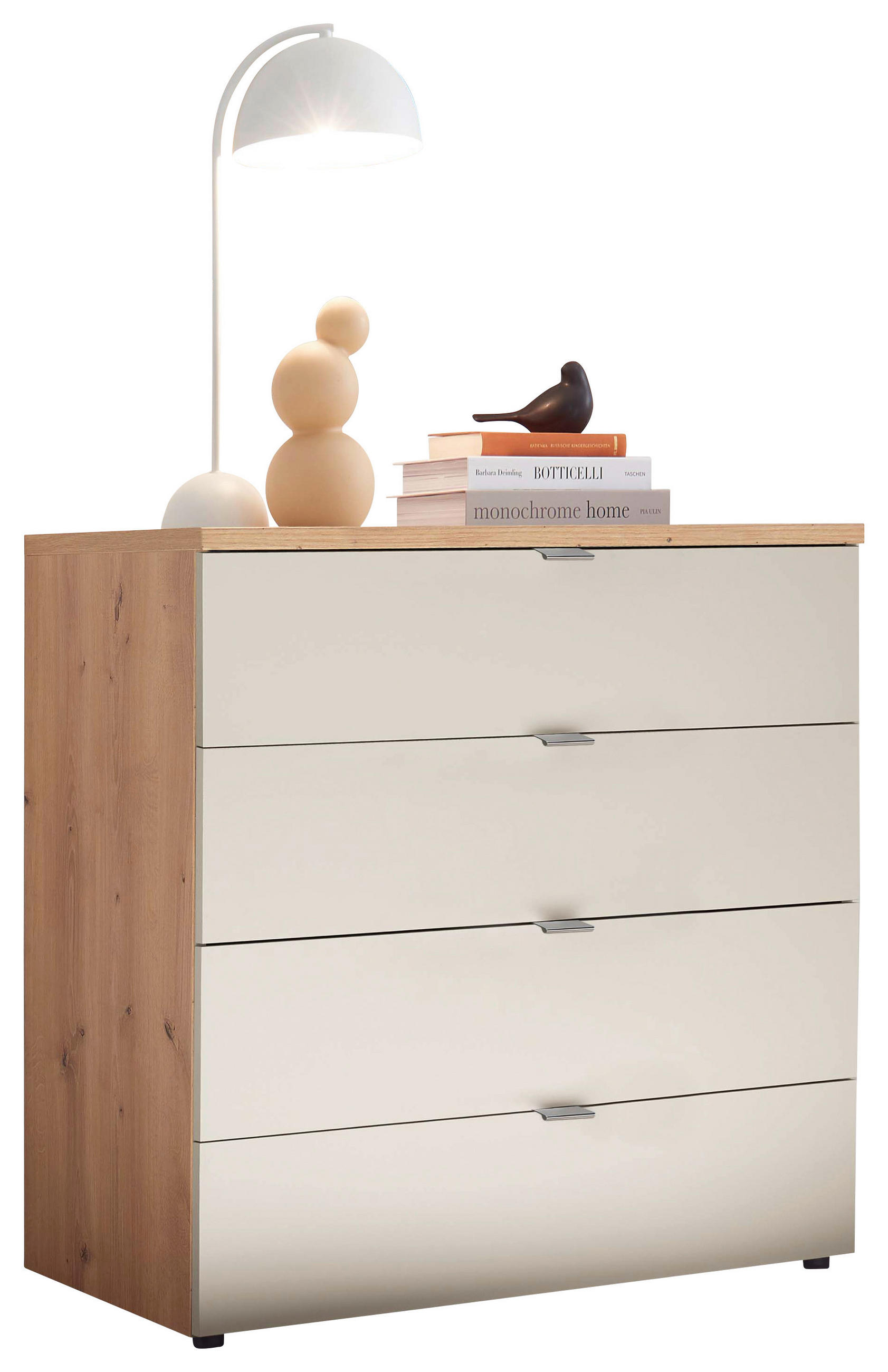KOMÓD 80/78,4/43 cm  - krómszínű/Pezsgő, Basics, faalapú anyag/fém (80/78,4/43cm) - Dieter Knoll