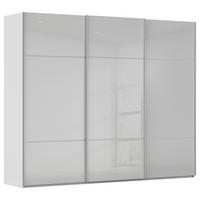SCHWEBETÜRENSCHRANK Grau  - Alufarben/Grau, Konventionell, Glas/Holzwerkstoff (242/223/68cm) - Novel