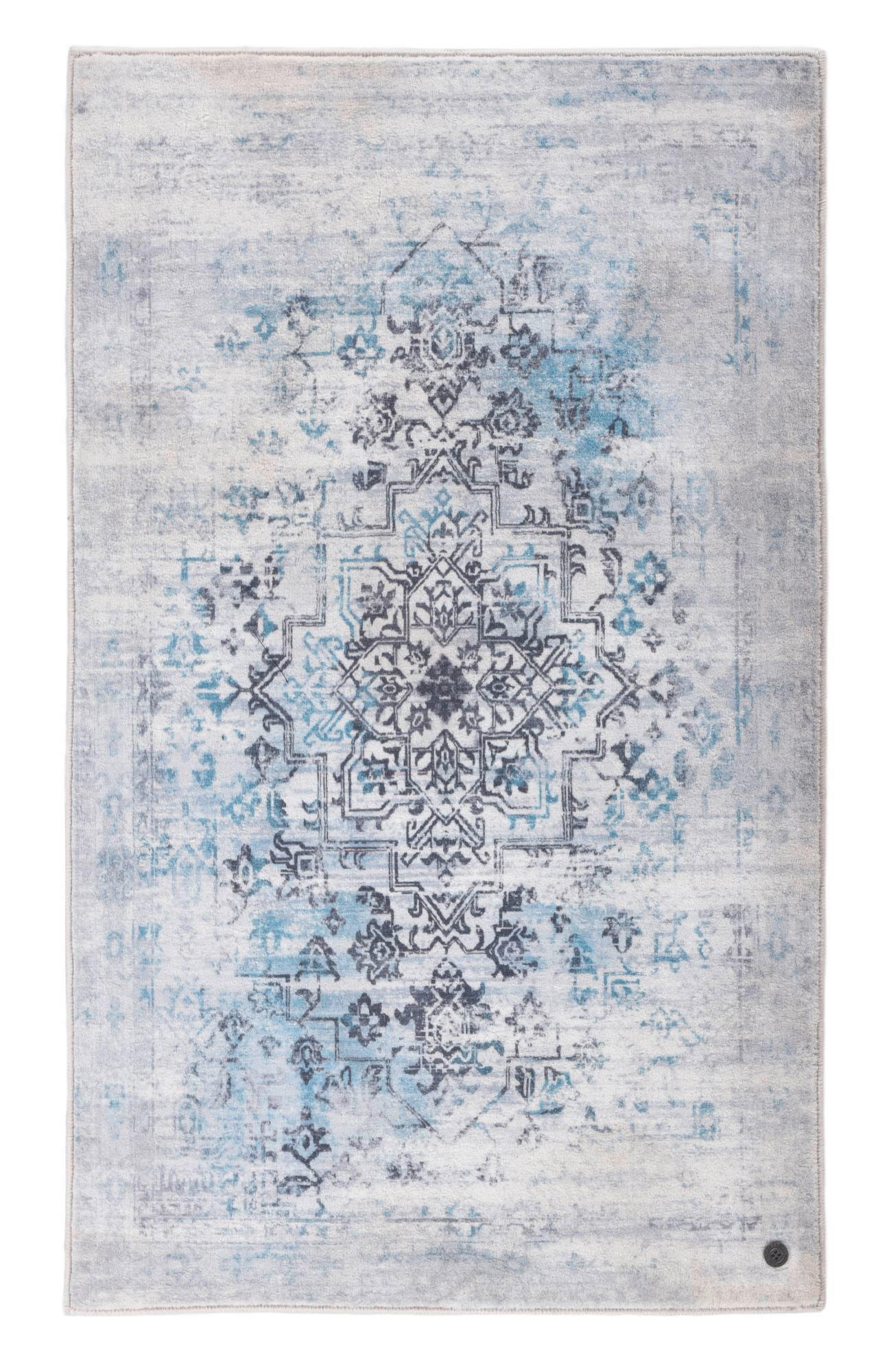 PROSTIRKA ZA KUPATILO ORIENTAL  plava 60/100 cm  - plava, Osnovno, tekstil (60/100cm) - Tom Tailor