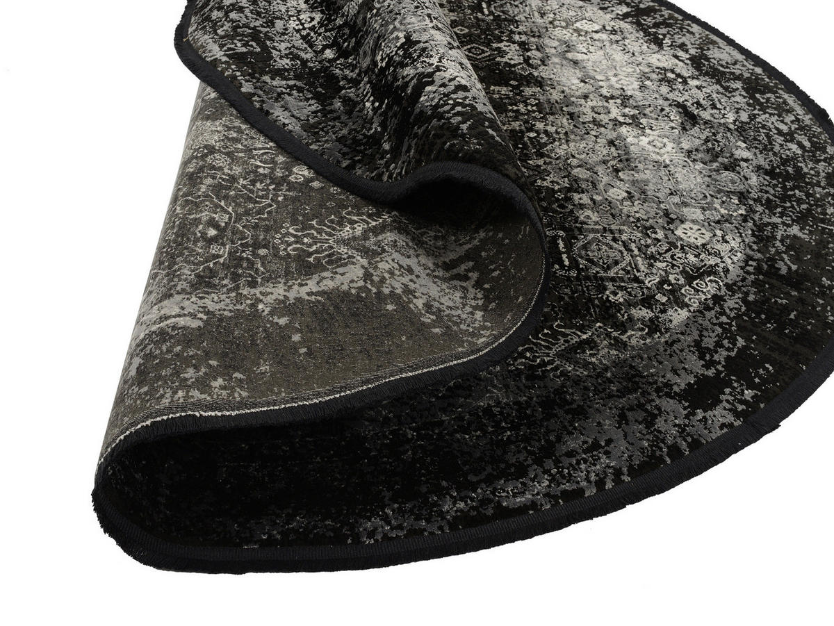 WEBTEPPICH 160 cm Calais Grau, Schwarz  - Schwarz/Grau, Design, Textil (160cm) - Dieter Knoll